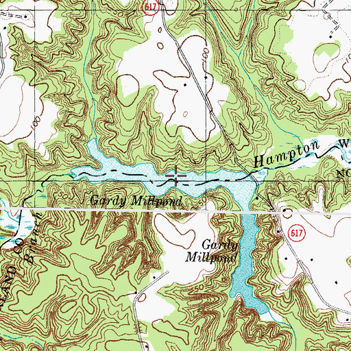 Topographic Map of Gardy Millpond, VA