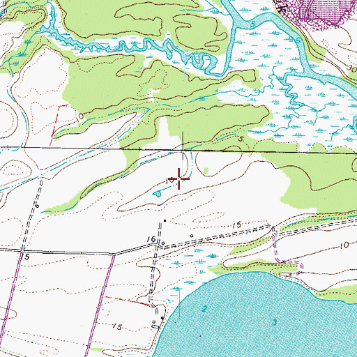 Topographic Map of WARO-AM (Claremont), VA