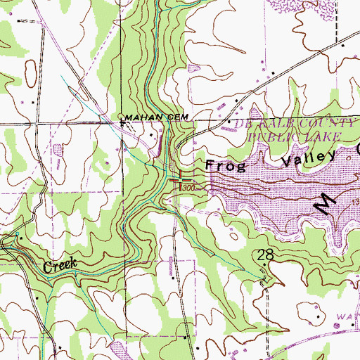 Topographic Map of Frog Valley, AL