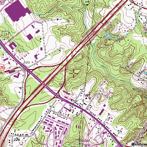 Topographic Map of WLJD-AM (Falmouth), VA