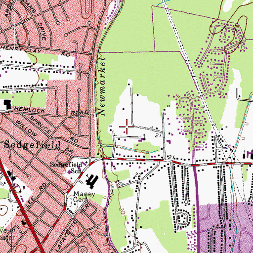 Topographic Map of WGH-AM (Newport News), VA