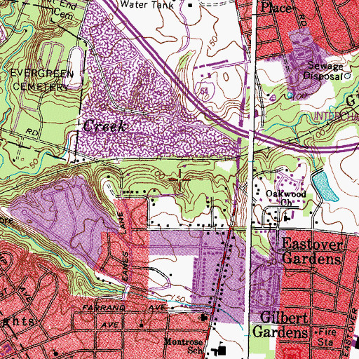 Topographic Map of WANT-AM (Richmond), VA
