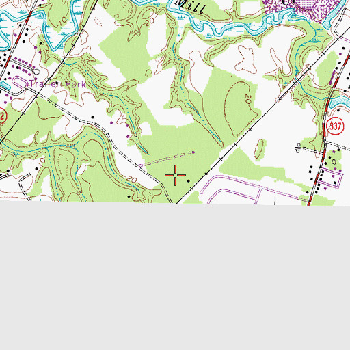 Topographic Map of WLPM-AM (Suffolk), VA