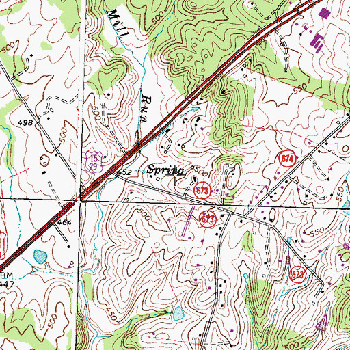 Topographic Map of WKCW-AM (Warrenton), VA