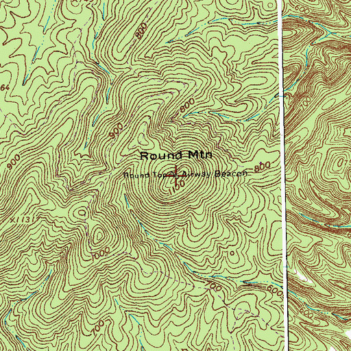 Topographic Map of WZST-FM (Appomattox), VA