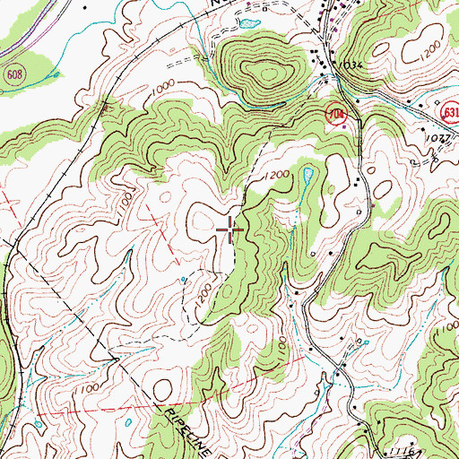 Topographic Map of WREL-FM (Buena Vista), VA