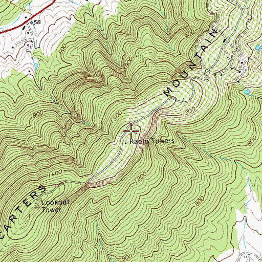 Topographic Map of WUVA-FM (Charlottesville), VA