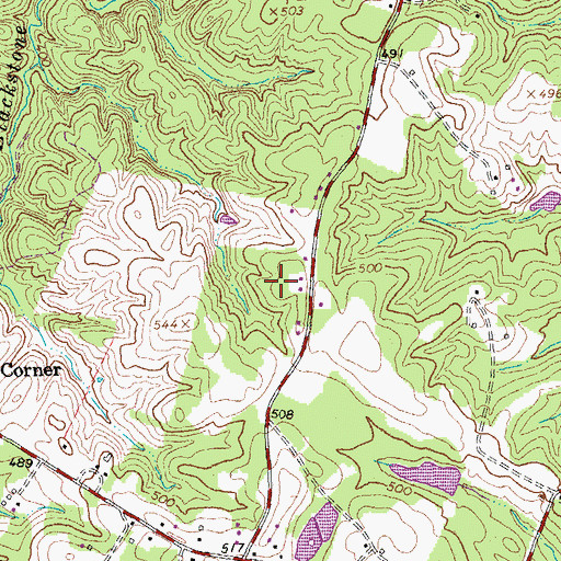 Topographic Map of WFXQ-FM (Chase City), VA
