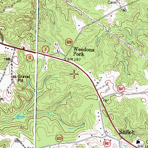Topographic Map of WGRQ-FM (Colonial Beach), VA