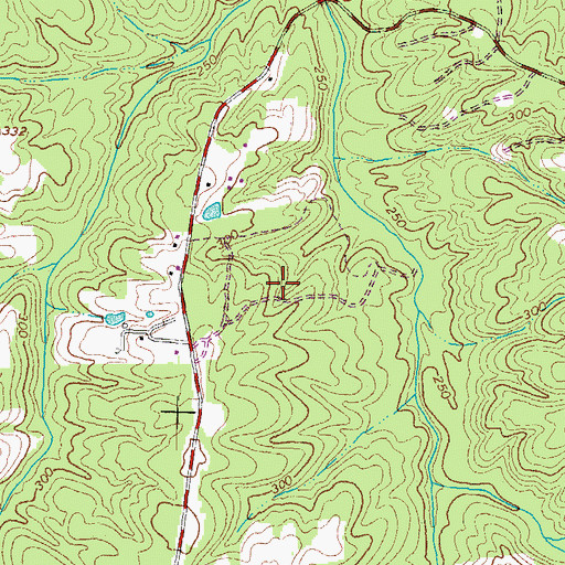 Topographic Map of WSVS-FM (Crewe), VA