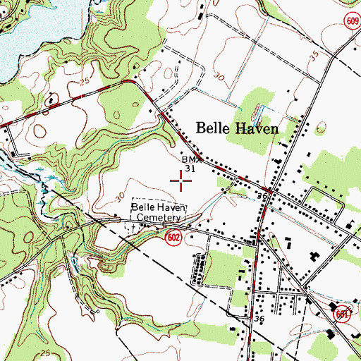 Topographic Map of WPHG-FM (Exmore), VA