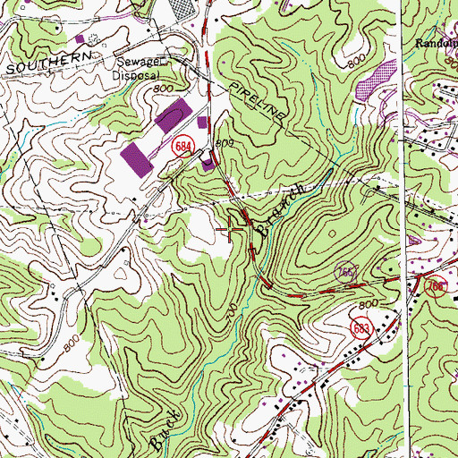 Topographic Map of WMXQ-FM (Lynchburg), VA