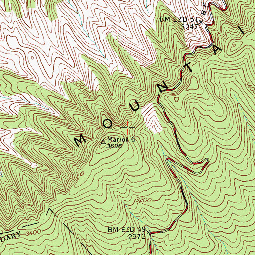 Topographic Map of WOLD-FM (Marion), VA