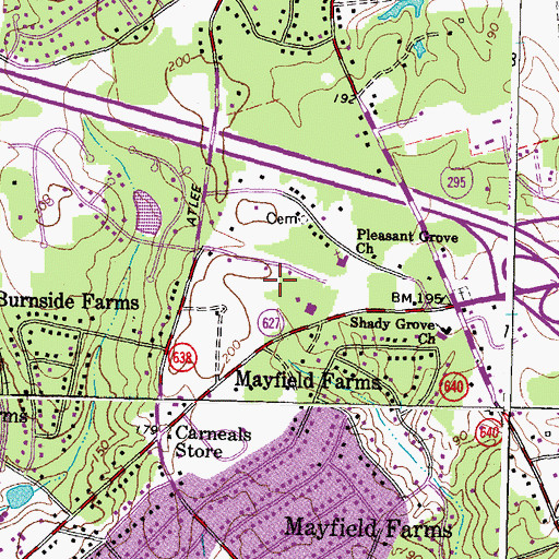 Topographic Map of WCDX-FM (Mechanicsville), VA