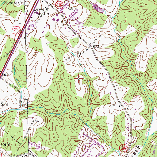 Topographic Map of WXZY-FM (Ruckersville), VA