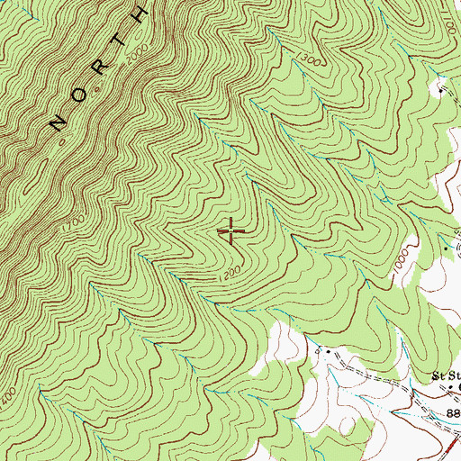 Topographic Map of WESI-FM (Strasburg), VA