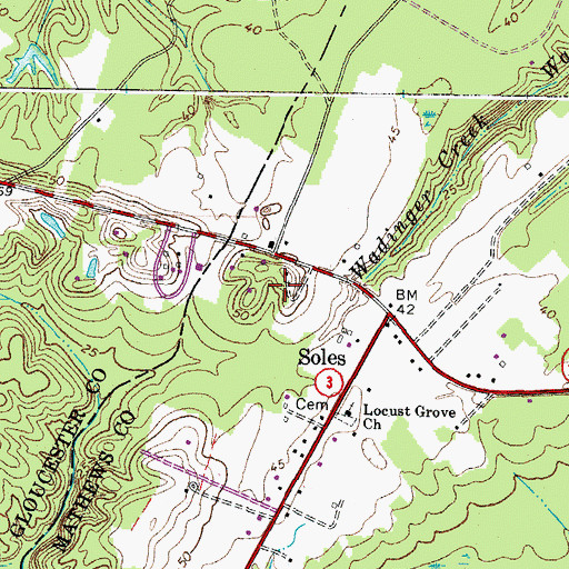 Topographic Map of WKEZ-FM (Yorktown), VA