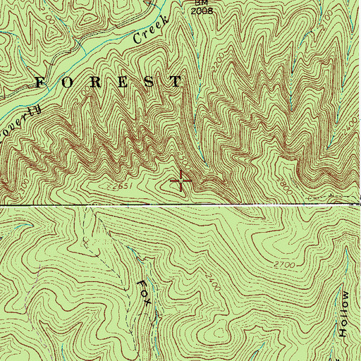 Topographic Map of WYDD-TV (Blacksburg), VA