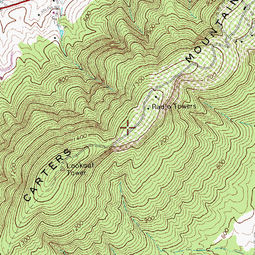 Topographic Map of WHTJ-TV (Charlottesville), VA