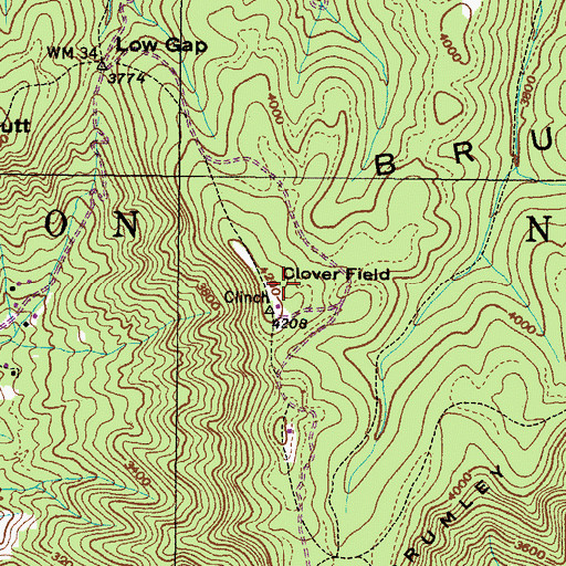 Topographic Map of WLFG-TV (Grundy), VA