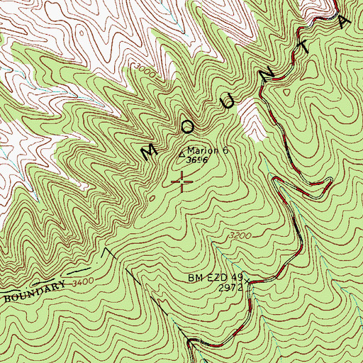 Topographic Map of WMSY-TV (Marion), VA