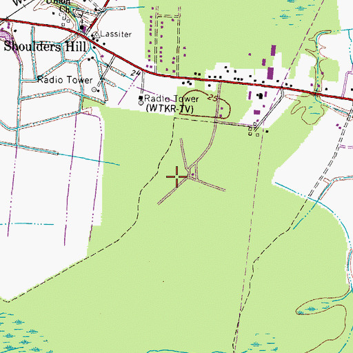 Topographic Map of WGNT-TV (Portsmouth), VA