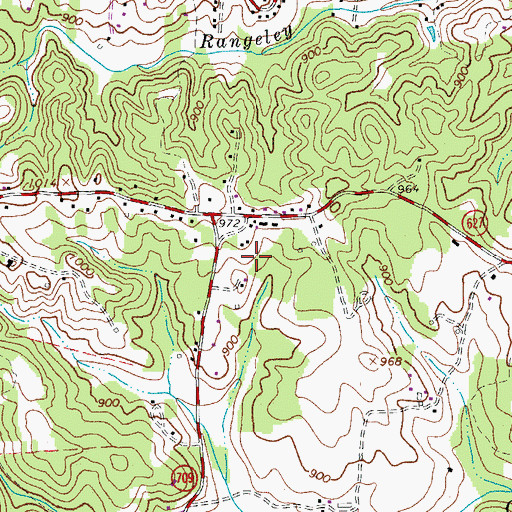 Topographic Map of Henry County, VA