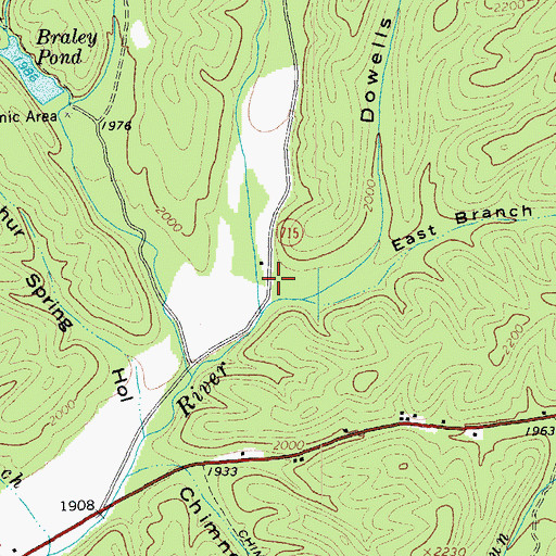 Topographic Map of Dowells Draft, VA