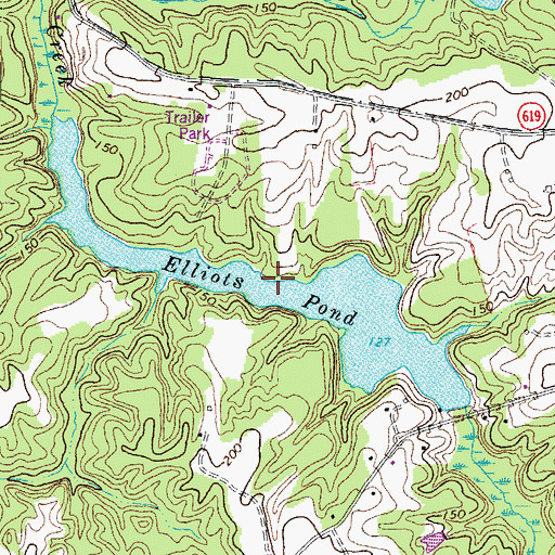 Topographic Map of Elliots Pond, VA