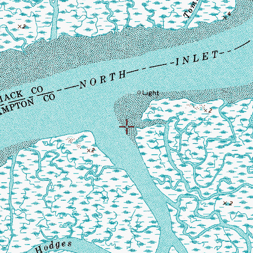 Topographic Map of Hodges Narrows, VA