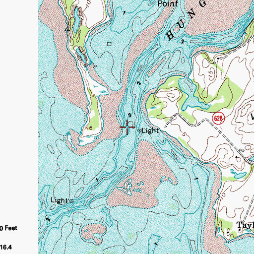 Topographic Map of Hungars Creek, VA