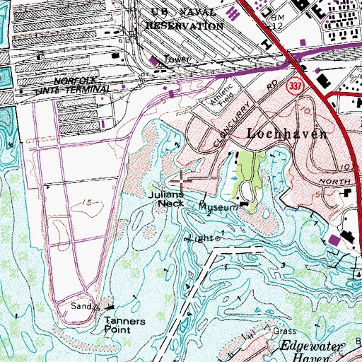 Topographic Map of Lawless Point, VA