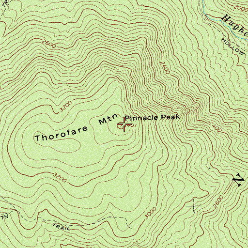 Topographic Map of Pinnacle Peak, VA