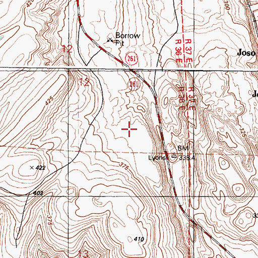Topographic Map of Lyons Ferry State Park, WA