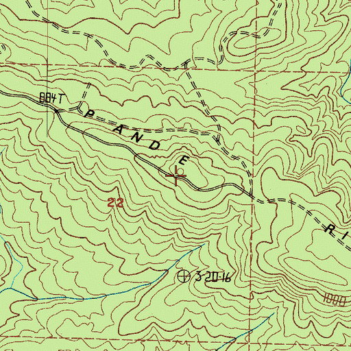 Topographic Map of P and E Ridge, WA