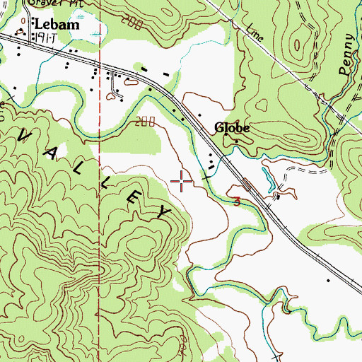 Topographic Map of Penny Creek, WA