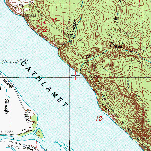 Topographic Map of Abe Creek, WA