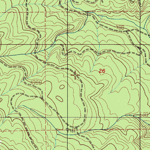 Topographic Map of Abernathy Truck Trail, WA