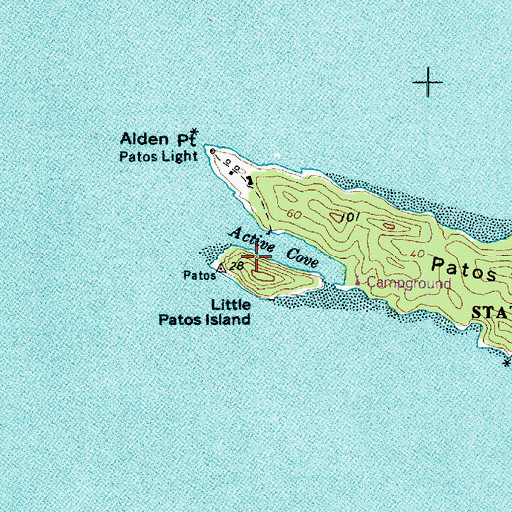 Topographic Map of Active Cove, WA