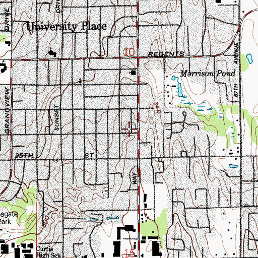 Topographic Map of Adastra School, WA