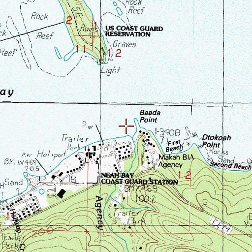 Topographic Map of Agency Creek, WA