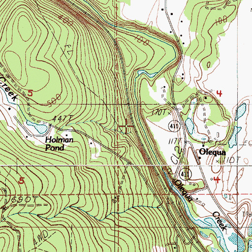 Topographic Map of Agren Creek, WA