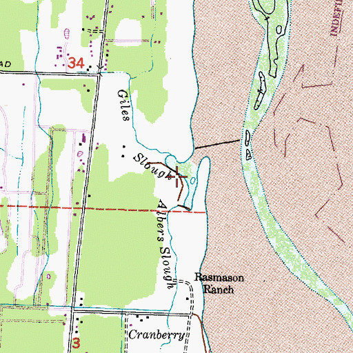 Topographic Map of Albers Slough, WA