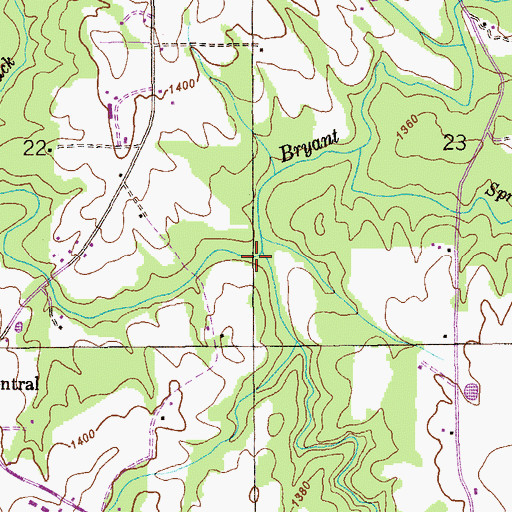 Topographic Map of Horsehead Creek, AL