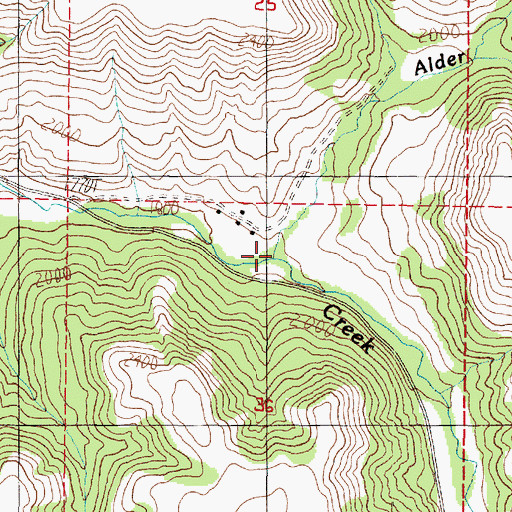 Topographic Map of Alder Creek, WA