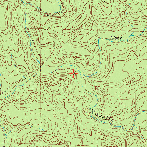 Topographic Map of Alder Creek, WA
