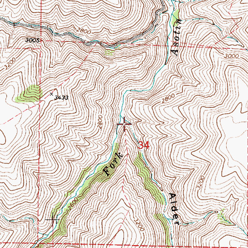Topographic Map of Alder Gulch, WA