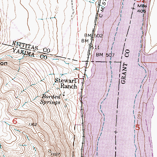 Topographic Map of Alkali Canyon, WA