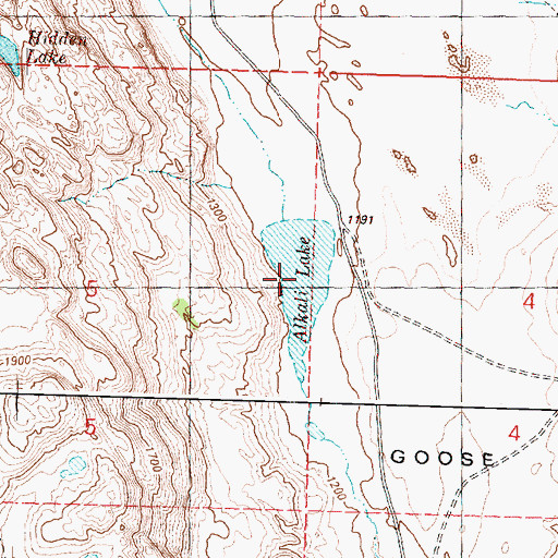 Topographic Map of Alkali Lake, WA