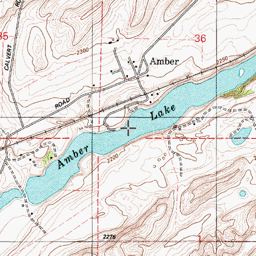 Topographic Map of Amber Lake, WA
